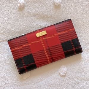 Kate Spade plaid wallet